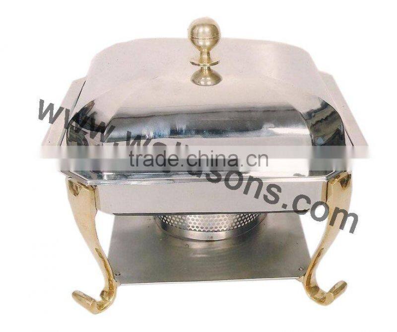 brass plated chafing dish | fancy chafing dish for sale | modern chafing dish for decor | best finish chafing dish