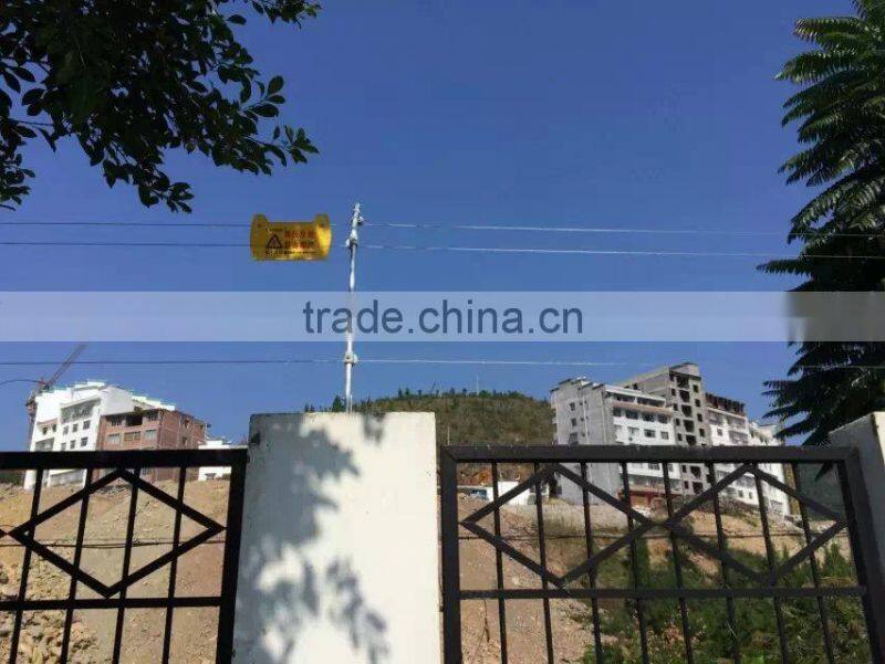 Aluminium alloy terminal post for electric fence, power coated aluminum fence post for top wall fencing