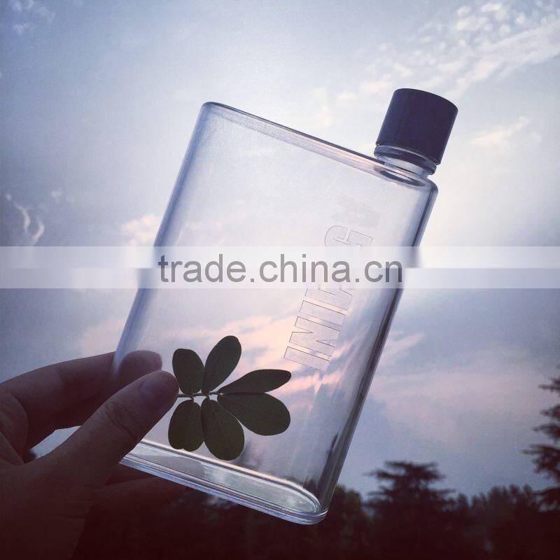 Hotselling Mini A6 Memo plastic Bottle Memo Water Bottle Flat notebook Bottle