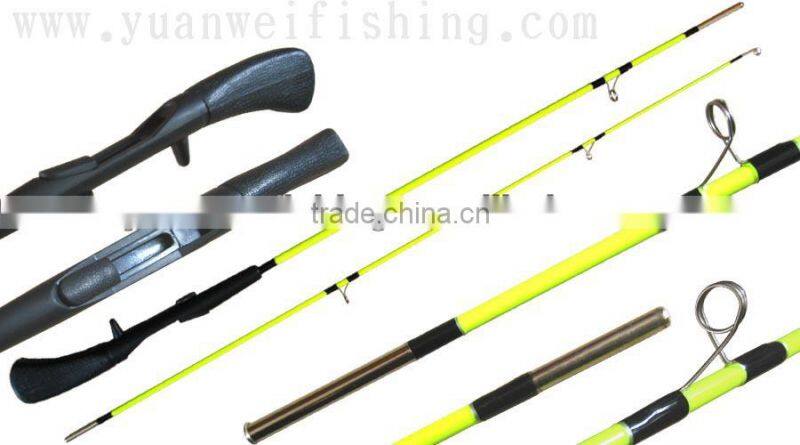 High Quality yellow color solid glass Spinning Rod