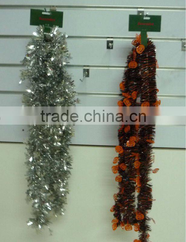 Christmas tinsel ornaments