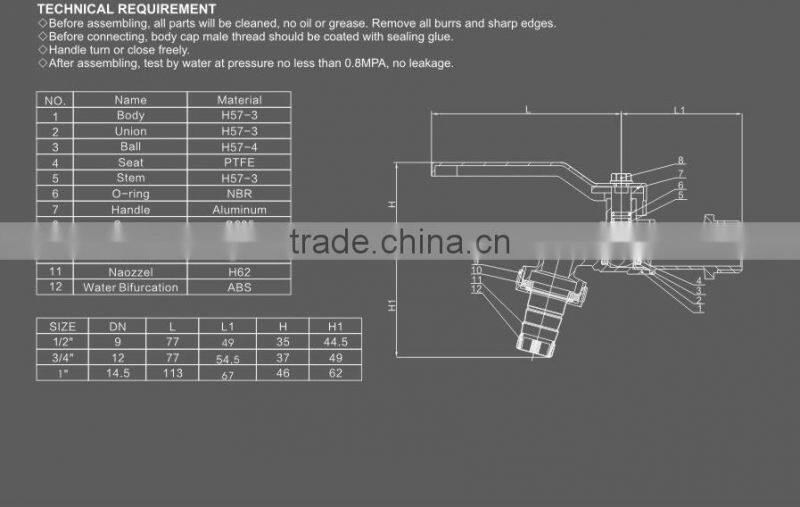 Forged Brass Bibcock Taps Bib With Aluminum Handle