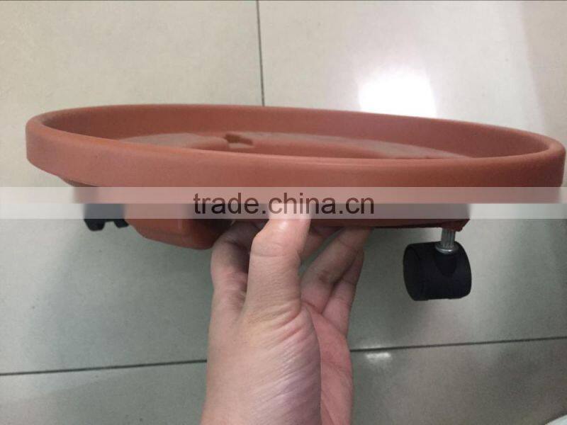 12inch/13inch/14inch Garden Plastic Planting And Terracotta Flower Pot Trays With Wheel