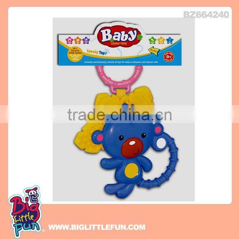 Animal shape plastic baby rattle toys