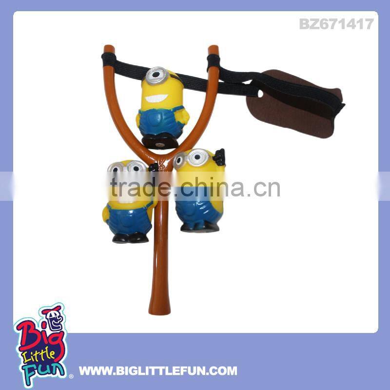 Plastic slingshot toy pig