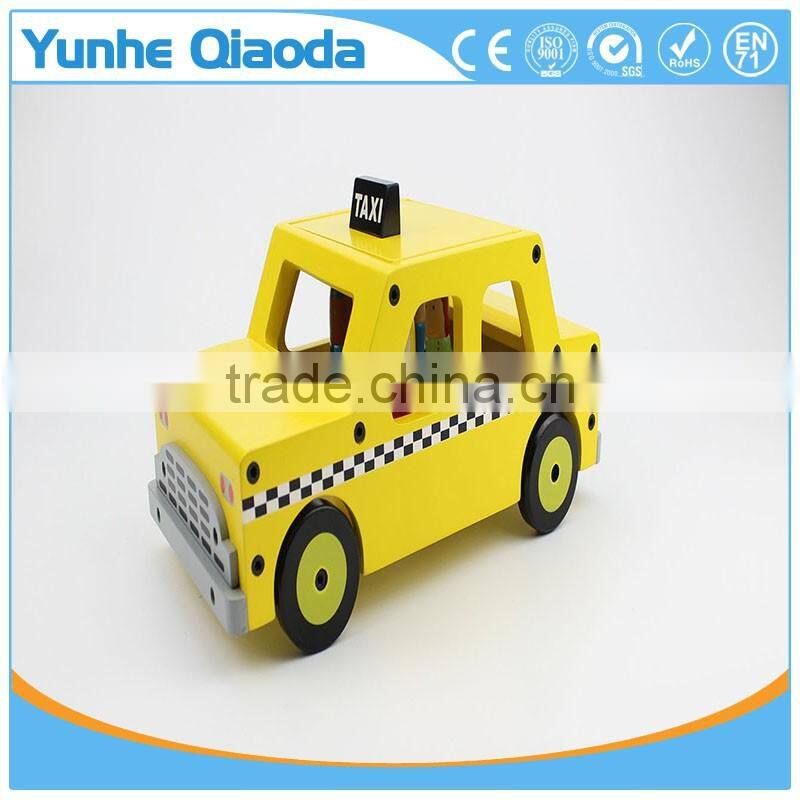 Wooden Wheels Natural Beech Wood Taxi Cab by Imagination Generation