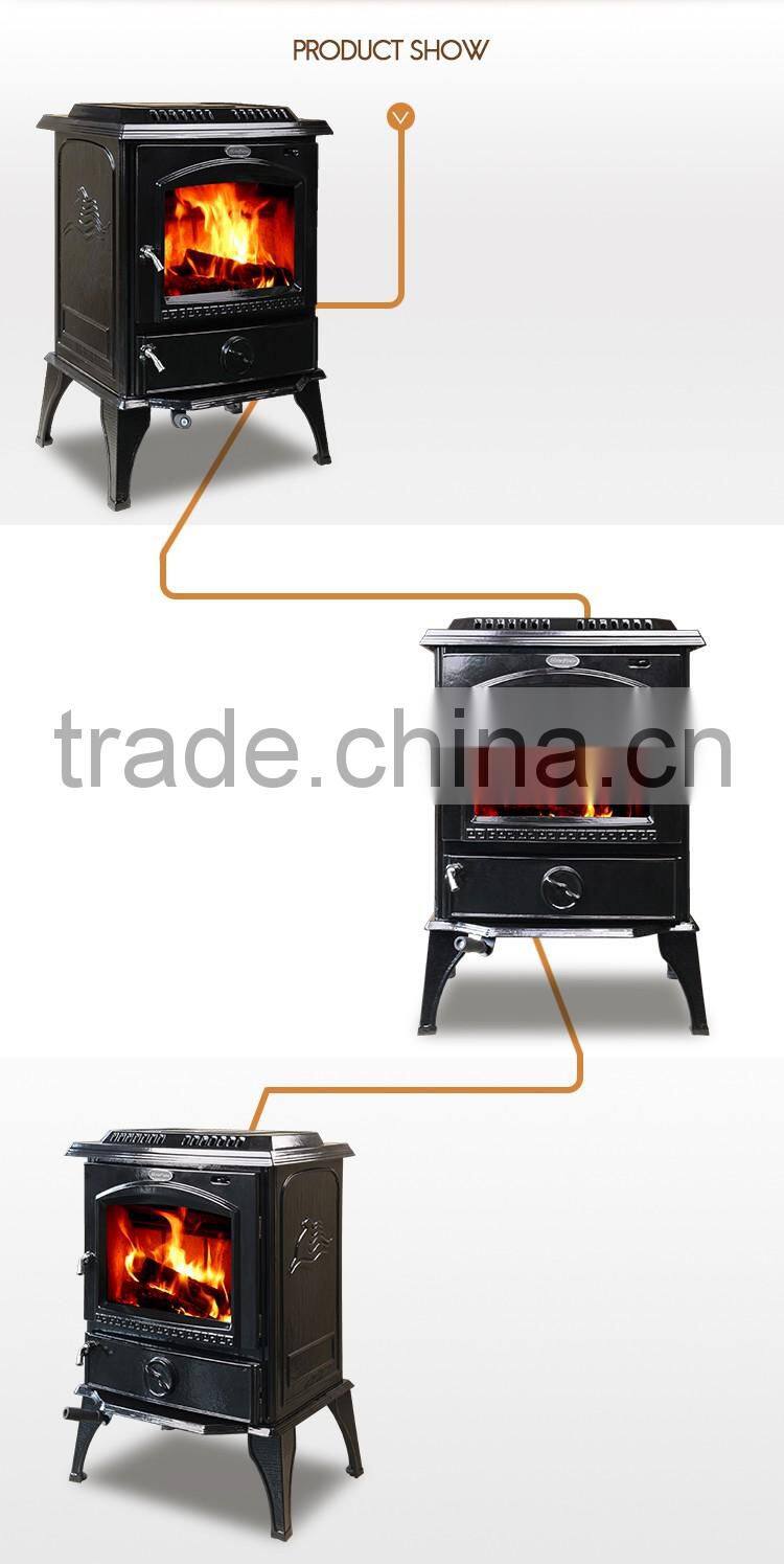 Factory Direct Selling fireplace Cast Iron Material Wood burning stove with low price