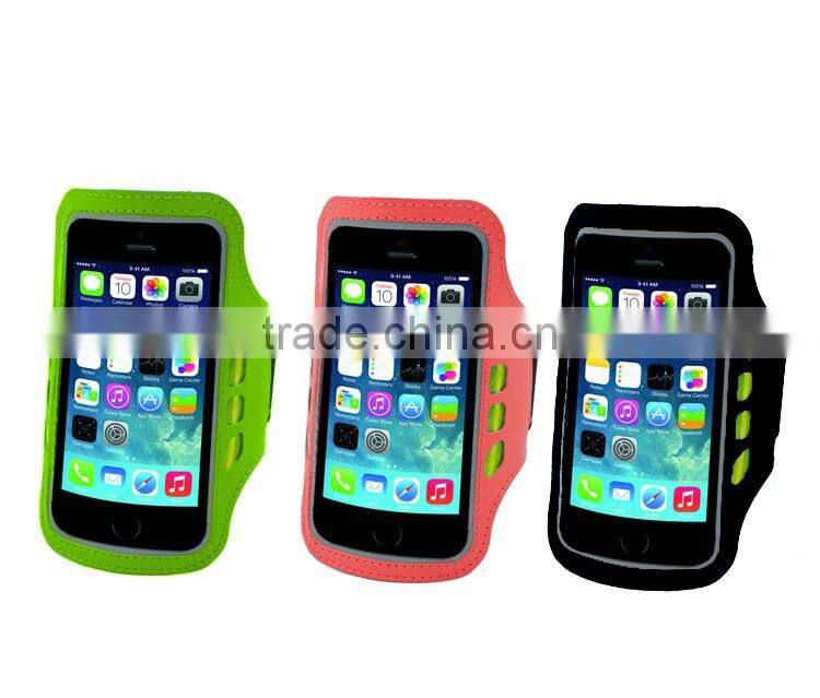 Waterproof mobile phone neoprene armband for running lycra armband LED armband case with key holder