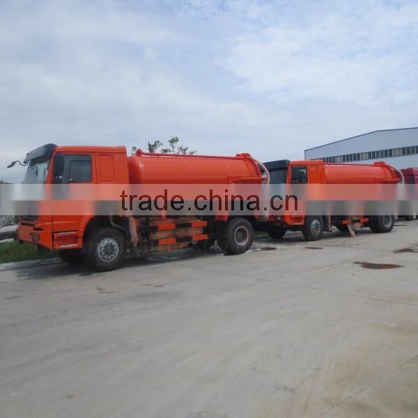300hp HOWO Cab 4*4 SINOTRUK Sewage Suction Truck 8 ton
