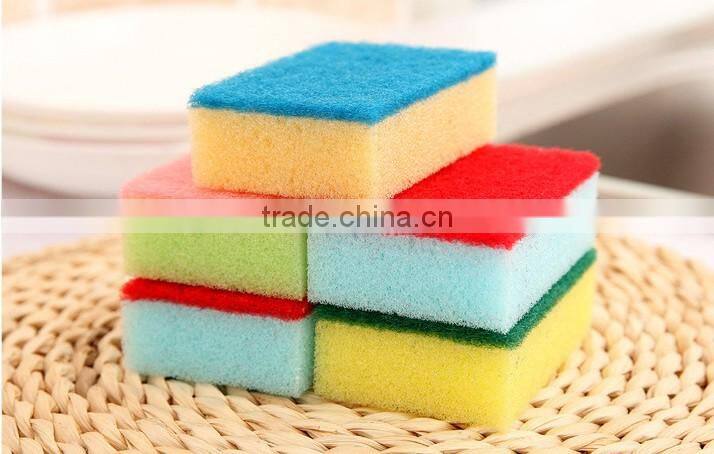 China factory wholesale cleaning sponge with scouring pad for kitchen