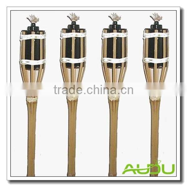Audu 90cm Natural Cheap Outdoor Night Bamboo Torch/bamboo tiki torches