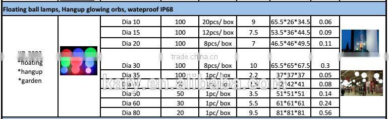 40cm haning decotative RGB color plastic led ball light