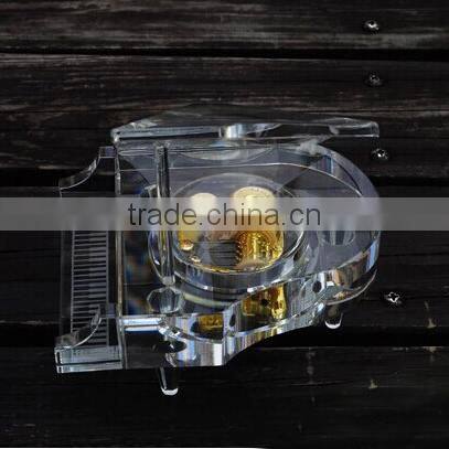 2016 popular piano shape Melody crystal music box