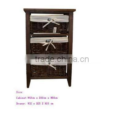 2013 Hotsale Bathroom wicker basket drawers linyi