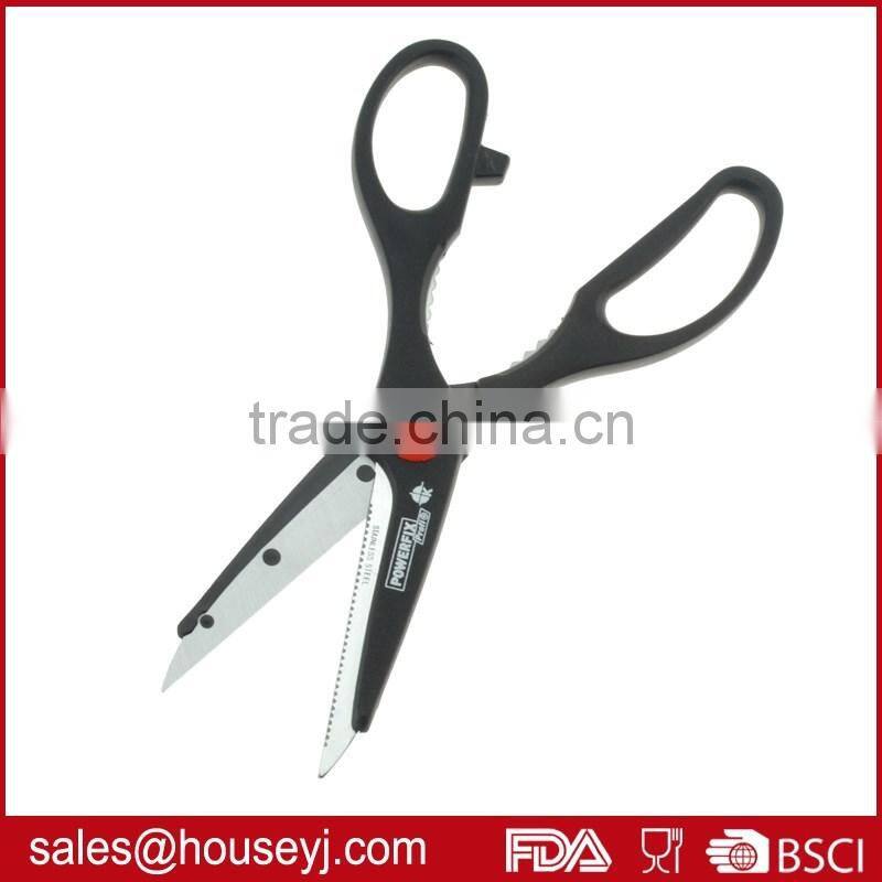 utility stainless steel kitchen scissors with pp plastic handle 9110