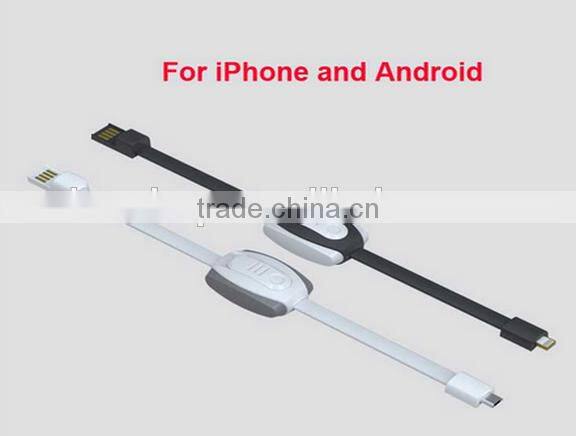 2015 Hot-selling Bracelet 3 In 1USB Cable For IOS/Android Mobile Phones Bracelet USB Cable With Cigeratte Lighter Inside