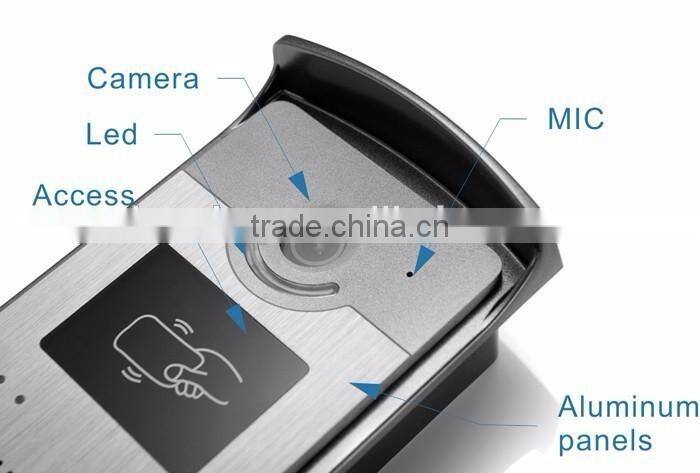 Infrared Nigh Vision Visual Doorbell, Wired Digital 7inch HD Video Intercom Doorbell For Wholesale