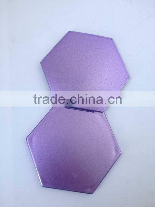 2015 Beautiful Plastic professional cosmetic mirror/makeup mirror/pocket mirror