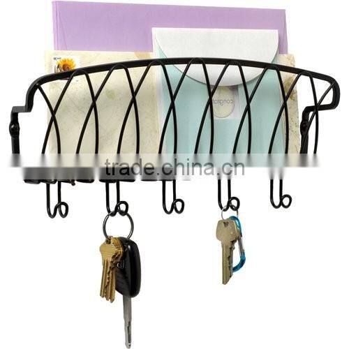 Single Wall Mount Magazine And Key Rack