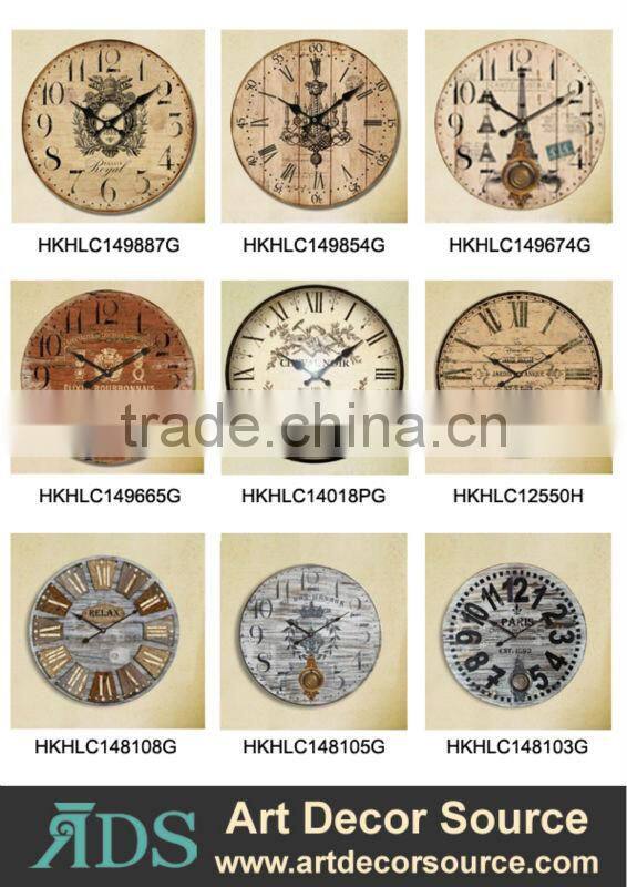 Vinatge Decorative MDF Clock