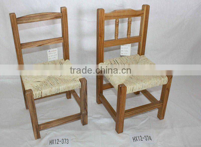 Antique wooden square stool for children