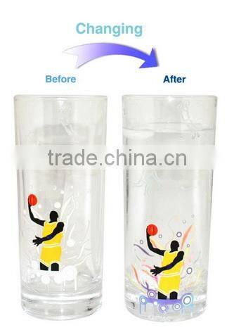 Custom LOGO Printed Cold Color Changing Glass Cups