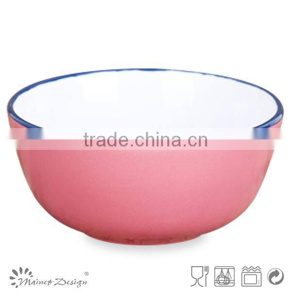 Factory direct wholesale gloss glaze ceramics cereal bowl with dot