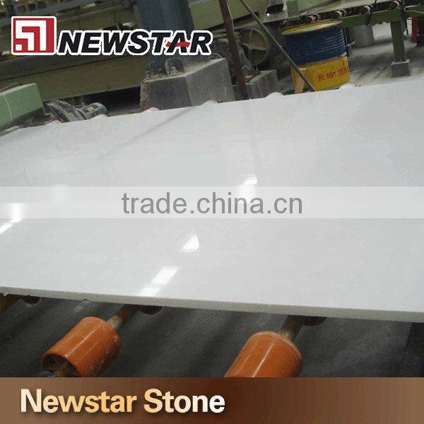 Newstar polished cystal white quartz slab