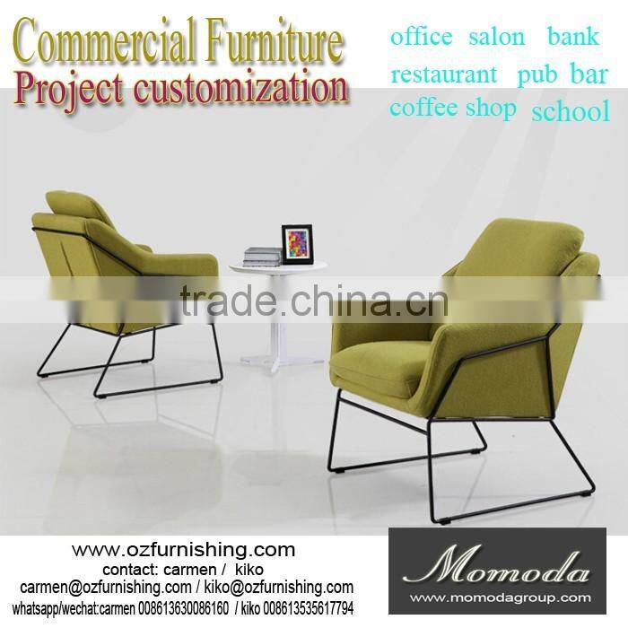 simple new design steel tub chair coffee shop restaurant meeting room visiting armrest chair modern fashion furniture