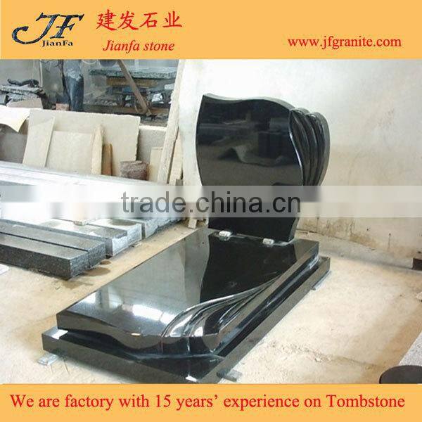 Granite Jet Black China Padang Black Memorial Monuments