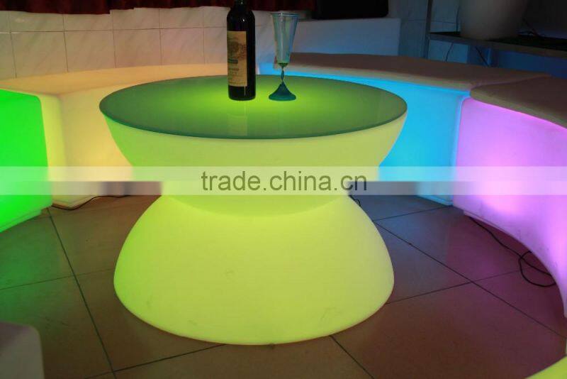 led outdoor furniture, fashionable led coffee table, elegant cafe furniture with led light