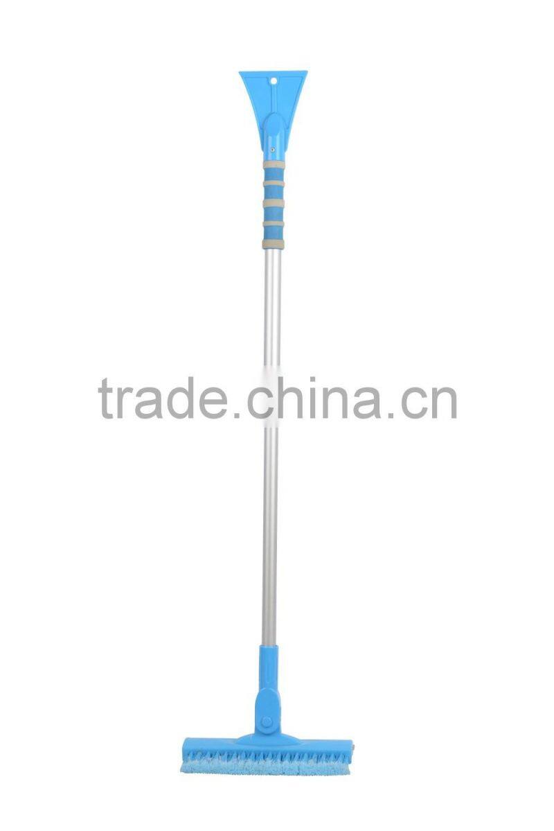 snow brush with ice scraper Two section telescopic handle