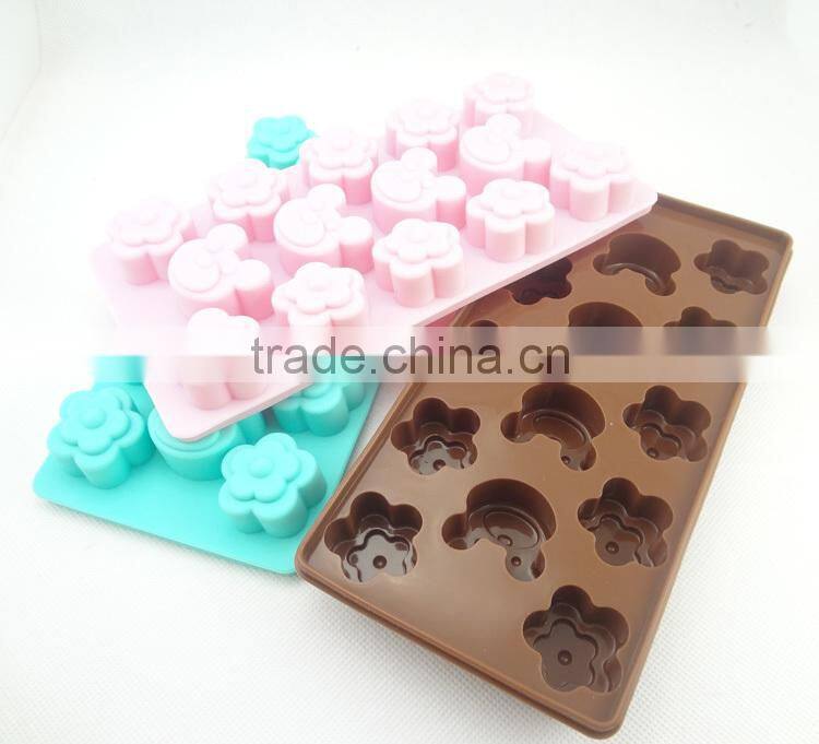 Cheap silicone rubber ice mould tray with plum blossom bear