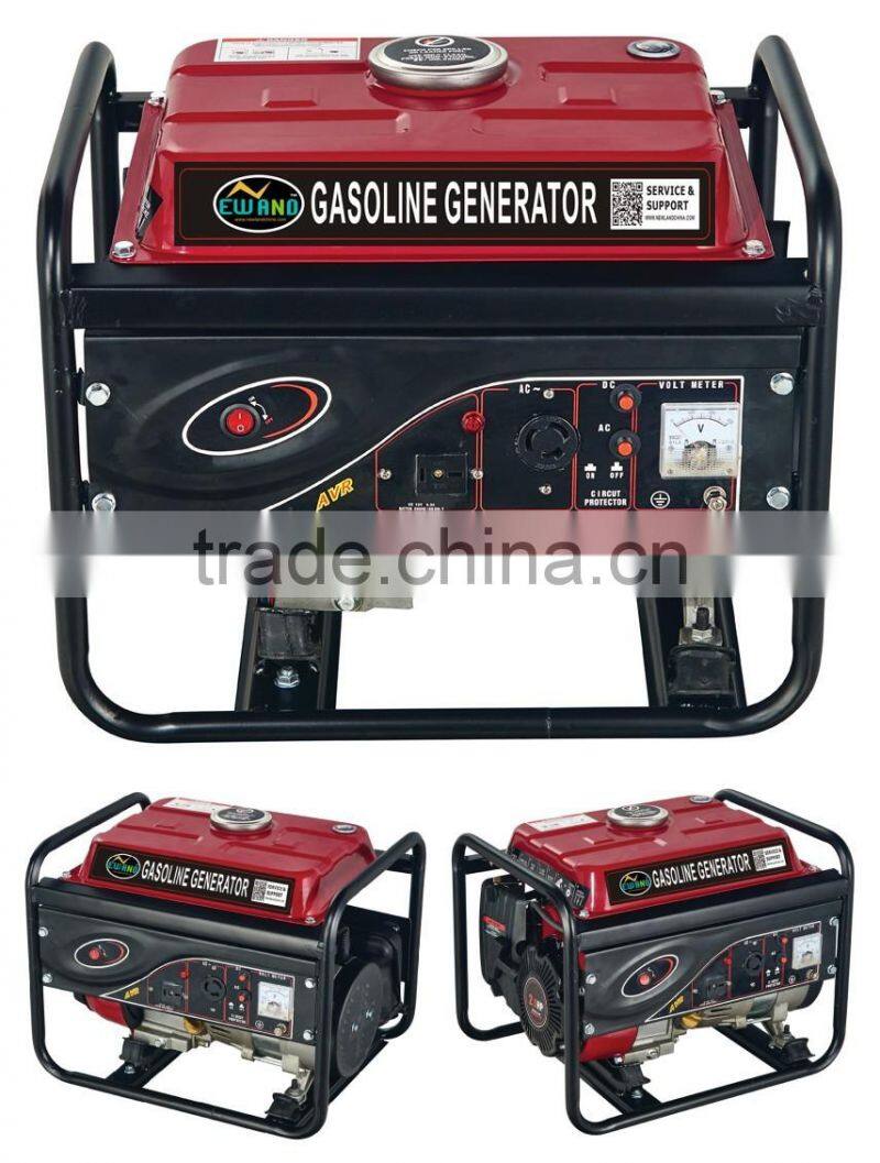 Hot selling/154F 2.5HP Gasoline engine/AC output 220V50HZ/1kva with dc generator gasoline 12v