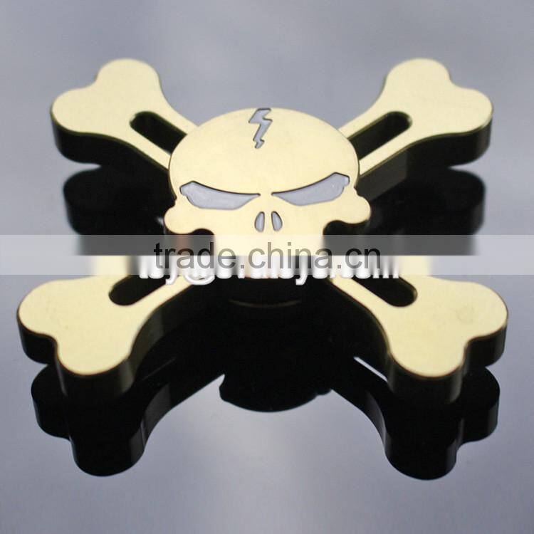 Stress reducer skull four sides lightweight aluminum alloy hand spinner fidget EDC focus toy W01A287