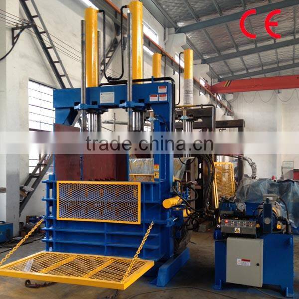 Used tire baler for tire recycling machine