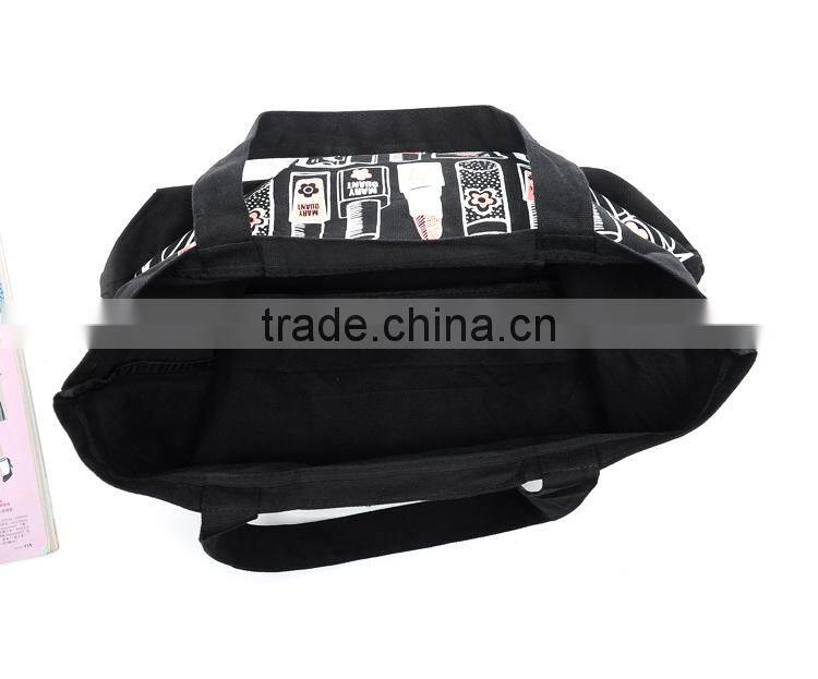 Fashion Lipstick Printing Canvas Shopping Tote Bag,Large Capacity Shopping Bag