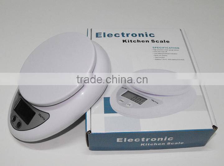 2014 Hot sale Digital Kitchen Food Diet Cooking Scale 5kg .digital multifunction kitchen and food scale
