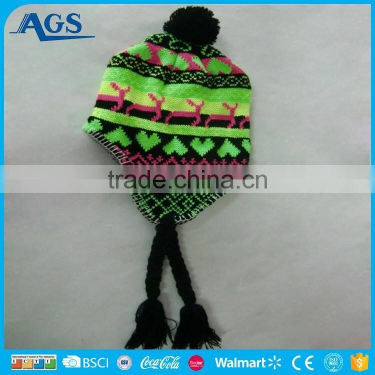 New style custom cheap warm knitted korean winter hat
