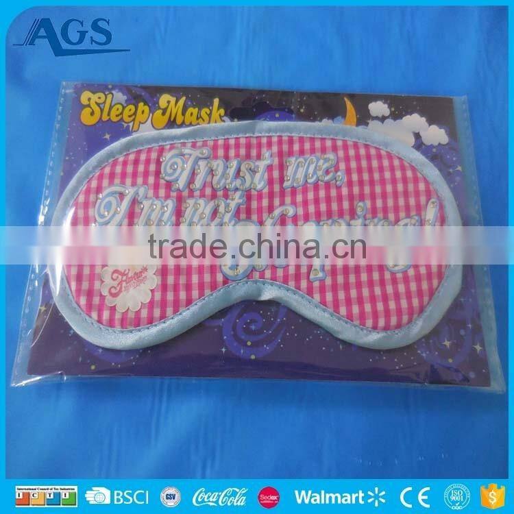 Top quality travelling use custom printed eye mask