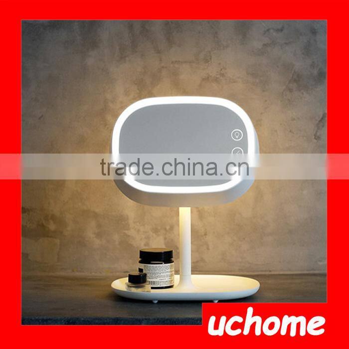 UCHOME Multi-function Mirror Table Lamp Rechargeable Battery Make-up Mirror Lamp