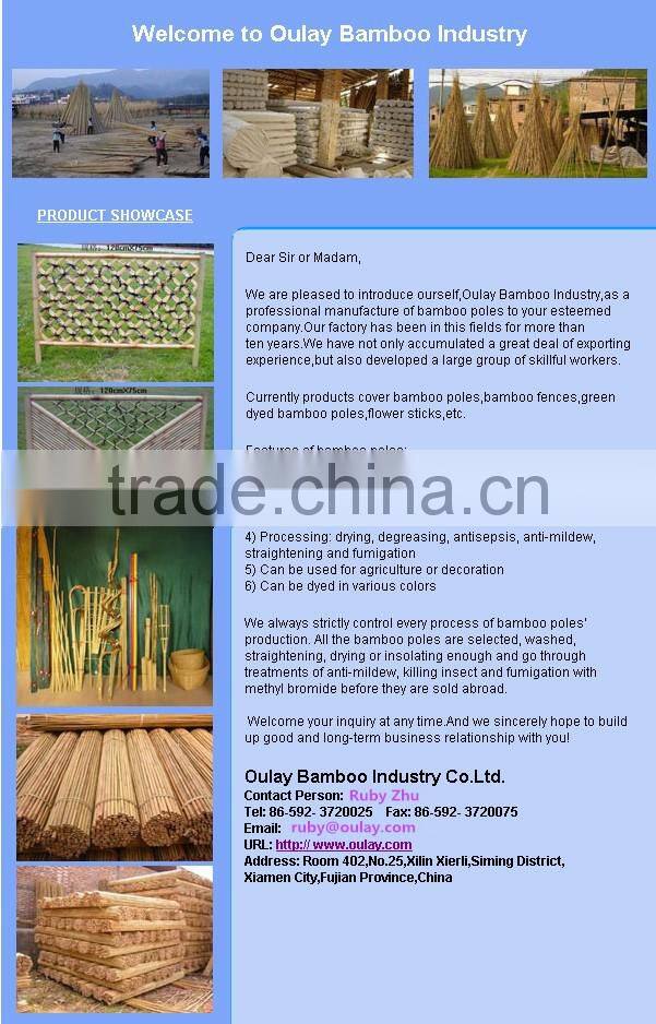 Plastic Coated Natural Garden Bamboo Canes