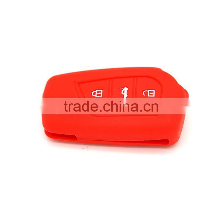High quality 3 buttons remote key case silicone car key cover for Toyota Corolla Vios RAV4