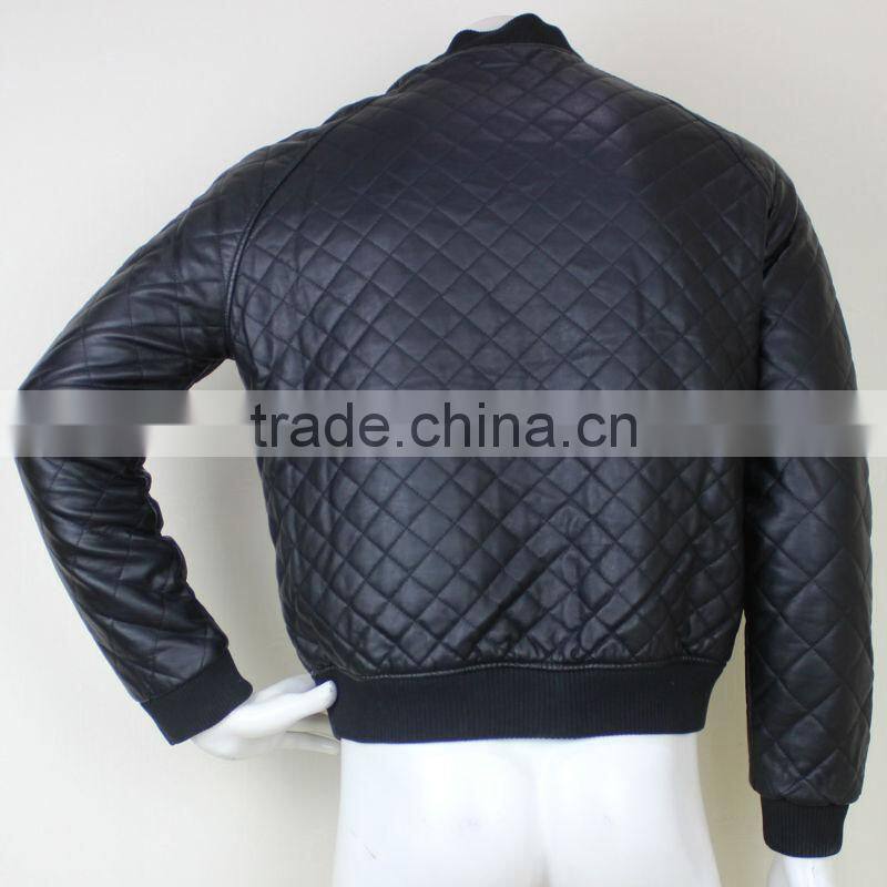 Slim Fit Men Fashion PU Leather Jacket
