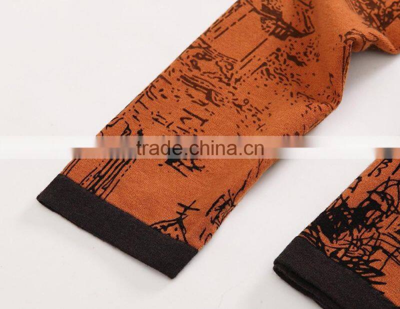 new arrival wool printing design custom pullover sweater