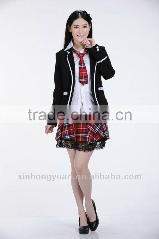 custom fashion high shcool uniforms designs for girls