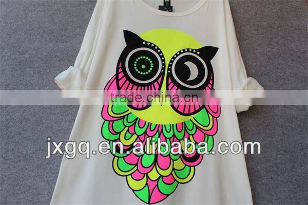 2014 fashion summer cute printed long sleeve wholesale korean style t-shirts