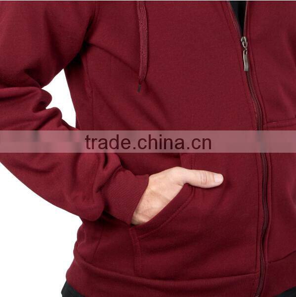 Men's Long Sleeve Fleece Lined Zip-up Hoodie
