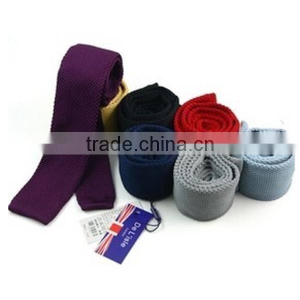HD4-T63 Solid Men's new fashion knitted narrow tie