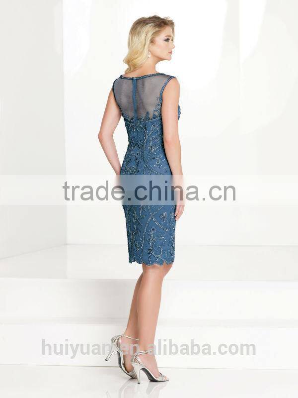 sexy lace knee length set formal evening dress for woman